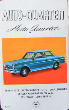 Altenburg Spielkarten "Auto Quartett" 1963 Cardgame (4537)